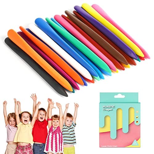 Image of Aolso Washable Crayons for Toddlers, 24 Colors Non-Toxic Crayons, Crayon for Drawing and Crafts, Colouring Pencil for Kids Pack, Educational Learning Drawing Pens Toy for 1-6 Year Old