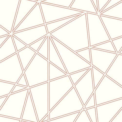 Image of 3D Geometric Wallpaper Triangle Metallic Rose Gold Cream YöL Paladium