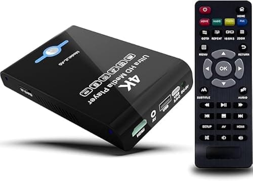 Image of 4K 60Hz UltraHD Media Player & HDD Enclosure 2-in-1,Play H.265/HEVC H.264/AVC MP4 MKV Videos Music Photos,4K HD, Analog AV,USB 3.0,Type C,Supports SSD,2.5" SATA HDD with USB/SD Card Expansion