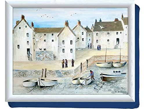Image of Creative Tops “Cornish Harbour” Lap Tray with Cushion, Bean Bag Cushioned, 44 x 34cm