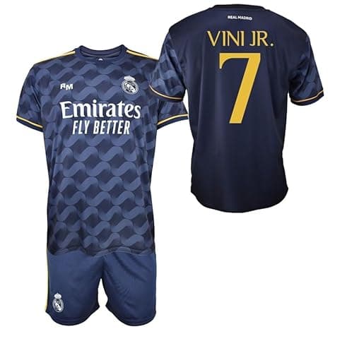 Image of Real Madrid Boys Away Shirt and Pants Set of the Season 2023-2024 - Official Licensed Replica - Kids, blue, 4 Years