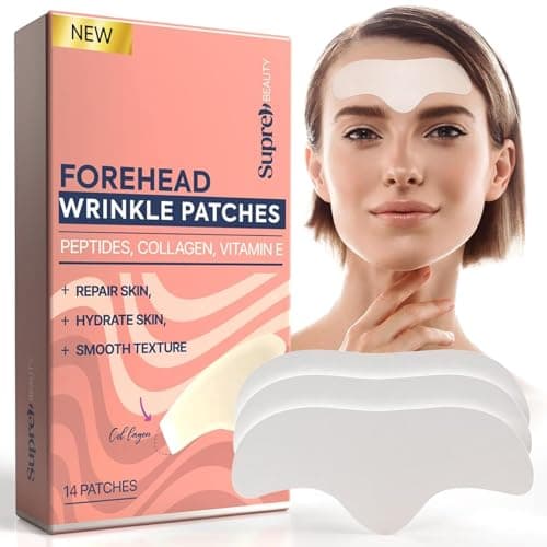 Image of SupreH Forehead Wrinkle Patches Smoothing Overnight: Anti Wrinkle Patches for Face and Forehead Fine Lines & Frown Lines - with Peptide Collagen Hyaluronic Acid 1