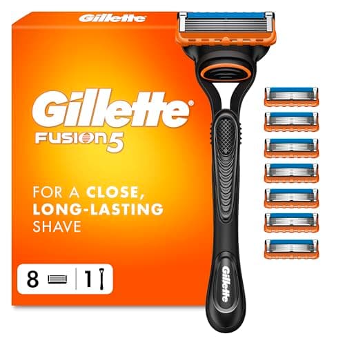 Image of Gillette Fusion5 Men's Razor - 8 Blades, Engineered with Antifriction Blades for Up to 20 Shaves Per Refill