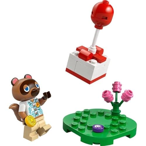 Image of LEGO Animal Crossing Tom Nook and Flying Present Polybag, Set 30731, 33 Pieces, Ages 6+