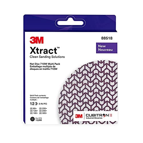 Image of 3M Xtract Cubitron II Net Disc 710W, 127 mm x NH, 80+, 120+, 180+, 220+, 240+, 320+, Virtually Dust-Free, Assorted Grades, Multipack, 12 Pieces