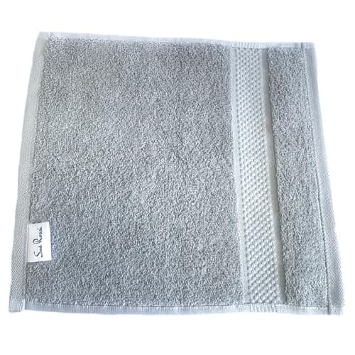 Image of Sue Rossi Towels 100% Turkish Combed Organic Cotton, 600gsm Thick, Plush Soft & Highly Absorbent, Quick Dry Home Or Hotel Quality Bathroom Towel (Silver Grey, Face Cloth Flannel)