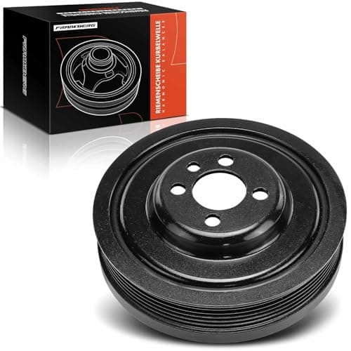 Image of Frankberg Propshaft Belt Pulley Compatible with A3 8P1 8P7 A4 8K2 Polo Pas.sat 362 3C2 Golf VI 5K1 517 Oct.avia II 1Z3 1Z5 Fabia I 6Y2 6Y5 Leon 1P1 Tou.ran Replace# 038105243M
