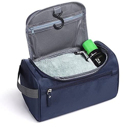 Image of Toiletry Bag, Etercycle Hanging Wash Bag Travel Toiletry Bag Waterproof Bathroom Bag for Men and Women Travel Toiletry Makeup Organizer (Navy Blue)