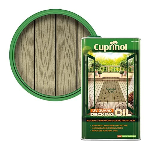 Image of Cuprinol 5122415 Uv Guard Decking Oil_SML Exterior Woodcare, Natural Oak