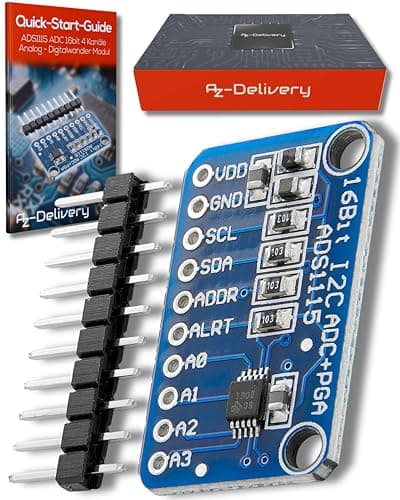 Image of AZDelivery ADS1115 ADC Analog to Digital Converter 16bit 4-Channel Module compatible with Arduino and Raspberry Pi including E-Book!