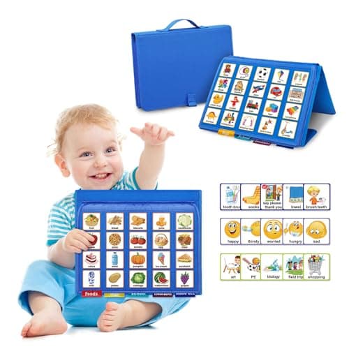 Image of Boczif Visual Communication Book, Nonverbal Communication Board, Autism Language Vocabulary Learning Materials, Speech Articulation Therapy Cue Cards for Kids, Toddler Behavior Book for Home School