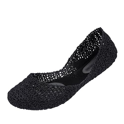Image of Melissa Womens Black Ballerina Shoes Black 6 UK