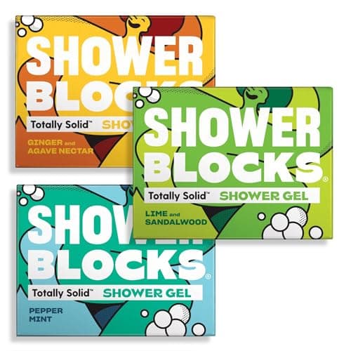Image of Shower Blocks - Mixed 3 Pack Solid Shower Gels: Mens Edit - Plastic, Cruelty and Paraben Free | Vegan | Moisturising Body Soap For The Shower