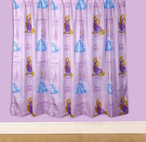 Image of Character World 72-inch Disney Princess Sparkle Curtains, Multi-Color