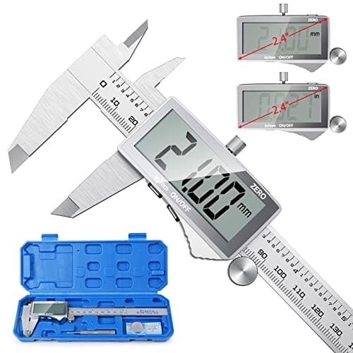 Image of Digital Vernier Caliper, Preciva Electronic Calipers 150mm with Extraordinary LCD Screen, Precision Tool Micrometer Stainless Steel with Mm/Inch Conversion, Splash Resistant
