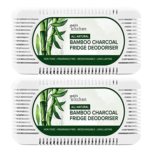 Image of Joejis Fridge Deodoriser - Last for 12 months, Premium Unscented Bamboo Charcoal fridge freshener - Effective fridge odour eliminator (2 pack)