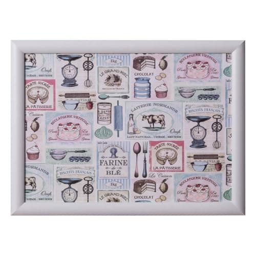 Image of Creative Tops Retro Print Lap Tray with Cushion, Bean Bag Cushioned, Portable Lap Desk, Desk Laptop Tray 44cm x 34cm x 6cm