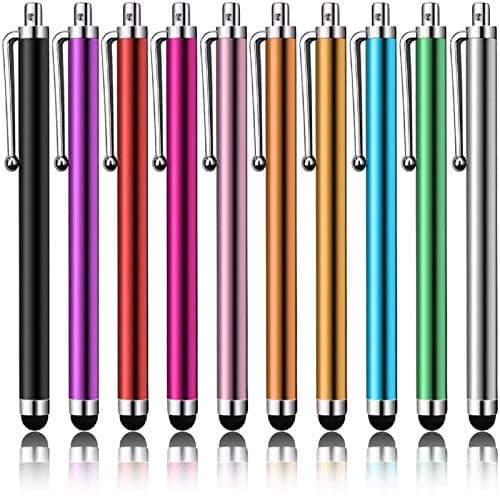 Image of Premium 10-Pack Stylus Pens for Touchscreen Devices - Ultra-Sensitive, Precision Writing and Drawing - Compatible with iPad, iPhone iWatch Samsung Galaxy Tablet and More