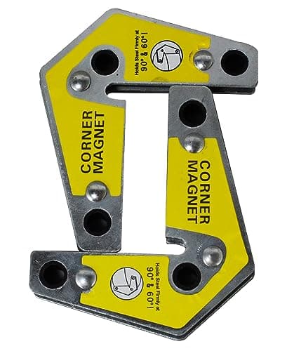 Image of RIVERWELD Magnetic Corner Squares Strong Powerful Welding Magnet Bevel 90° & 60° Angle Setting Max Pull Force 14kg Pack of 2