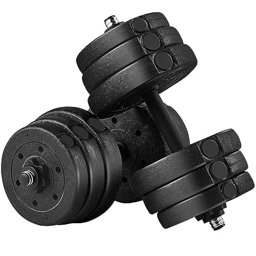 Image of Yaheetech Dumbbells 25KG Adjustable Dumbbell Set Pair of 2 Weight Lifting Dumbbells for Home Gym Strength Training