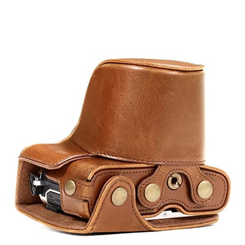 Image of MegaGear Olympus PEN E-PL8 Ever Ready Leather Camera Case - Light Brown
