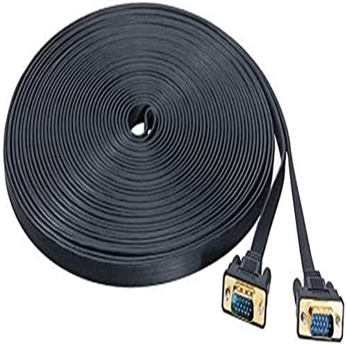 Image of DTech 20m VGA to VGA Cable 15 Pin Male to Male Connect Computer Monitor Full HD 1080p High-resolution