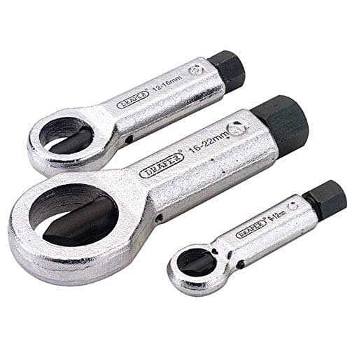 Image of Draper 55108 Nut Splitter, 9mm-22mm Capacity, 3 Pieces , Blue