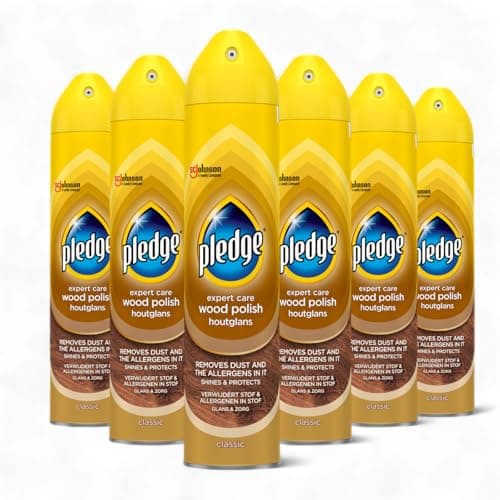 Image of Pledge WOOD Polish CLASSIC 250ml (6-Pack Bundle) – Expert Care Aerosol Spray for Wood Surfaces, Shines, Protects & Removes Dust