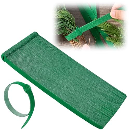 Image of 120pcs Christmas Garland Ties,11.8" Adjustable Holiday Banister Ties Reusable Nylon Garden Plant Cable Straps Green Hook and Loop Garland Organizer for Christmas Tree Wreath Stairway Decoration