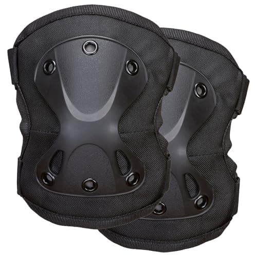 Image of Portwest KP45 Heavy Duty Anti Shock Elbow Pads Adjustable Work Sport Safety Protection Skateboard Inline Roller Skating Biking Riding Scooter Guard, Black, One Size