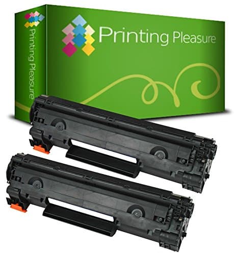 Image of Printing Pleasure 2 Compatible CB436A 36A Toner Cartridges for HP Laserjet P1505 P1505N P1506 M1120MFP M1120N M1520 M1522MFP M1522N M1522NF - Black, High Yield