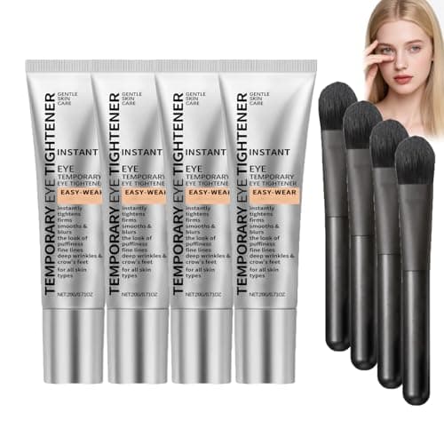 Image of Luxeveria Eye Lifting Cream With Brush - Instant Tightening Eye Cream For Women & Men, Temporary Ey-e Firming Cre/am, Under E-ye Smoothing Treatment Cre/am, Instant E-ye Lift Cre/am Quick Lift (4 PCS)