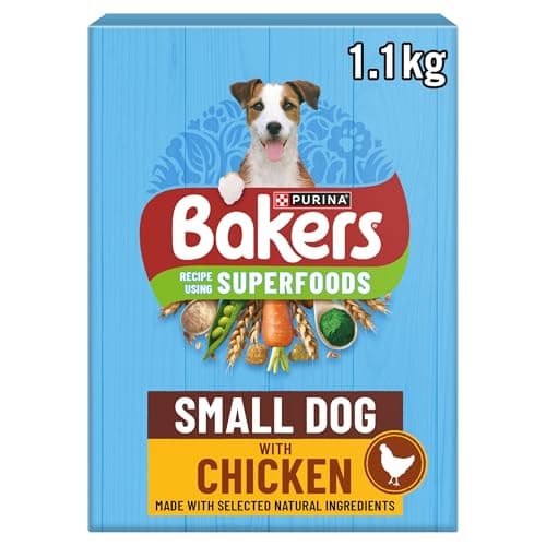 Image of BAKERS Superfoods Small Dog Adult Dry Dog Food Chicken 1.1kg (Pack of 5)