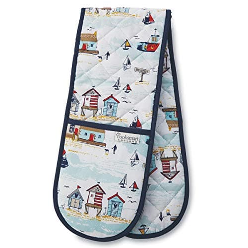 Image of Cooksmart Double Oven Gloves Heat Resistant | British Designed Heat Resistant Oven Gloves | Modern Oven Mitt & Potholder for Home Cooking | Maximum Heat Protection Kitchen Oven Gloves
