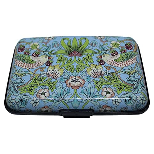 Image of UK Phoenix Credit Card Holders Paisley Designs Card & ID Cases RFID Theft Protectors Anti Scan Aluminium Credit Card Debit Card Driving Licence Business Cards Strong Wallet (Blue - WILLIAM MORRIS)