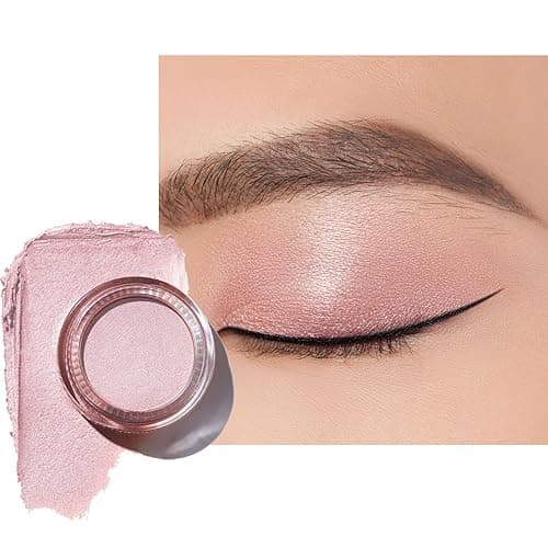 Image of Oulac Shimmer Eyeshadow Pearl Finish| Pink Beige Eyeshadow & Highlighter Duo| Waterproof & Long-Lasting| Longwear Blendable Shimmer Eye Make-up | Vegan | 06g (P03) Seaside
