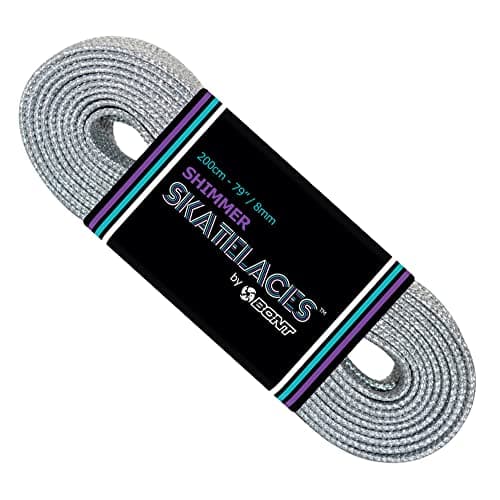 Image of Bont Skates 8mm Shimmer Laces - 79" 96" 108" - Cyborg Silver (108")