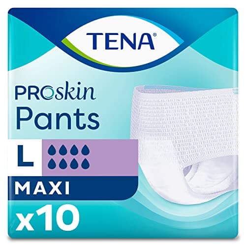 Image of TENA Pants Maxi | Size Large | High Absorbancy | 8 Drops | Incontinence Pants | 1 Pack of 10