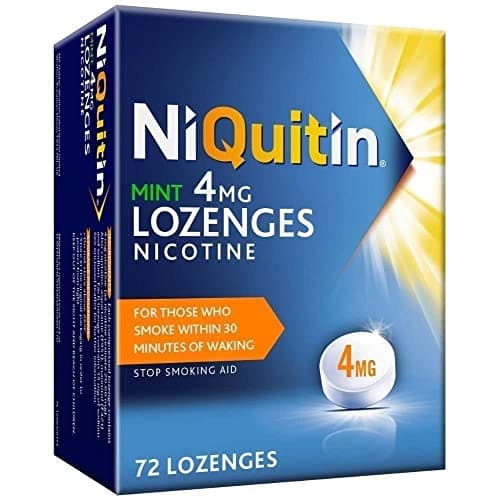 Image of NiQuitin 4mg Nicotine Lozenges - Mint Flavour (72 Mint Nicotine Lozenges) - Fast, Effective Craving Relief - Stop Smoking Aids for Taking At Home Or On The Go - for Help Quitting Or Reducing Smoking