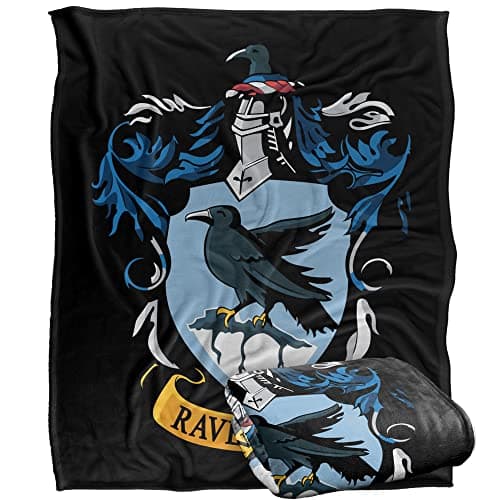 Image of HARRY POTTER Ravenclaw Crest Officially Licensed Silky Touch Super Soft Throw Blanket 152 x 127 cm