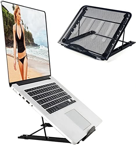 Image of BauTangLe-Laptop-Stand-Adjustable-Holder-Portable-Foldable-Riser, 2025 Upgraded Sturdy Laptop Holder, Relax Your Neck and Arms