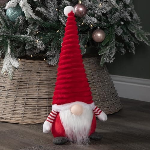 Image of Samuel ALEXANDER 51cm Large Sitting Plush Christmas Gonk with Grooved Hat in Red
