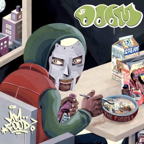Image of MF Doom, Mm...Food Album cover, poster, wall art. Print or Fully Framed Available. Actual size of original Vinyl Covers. (Print Only)