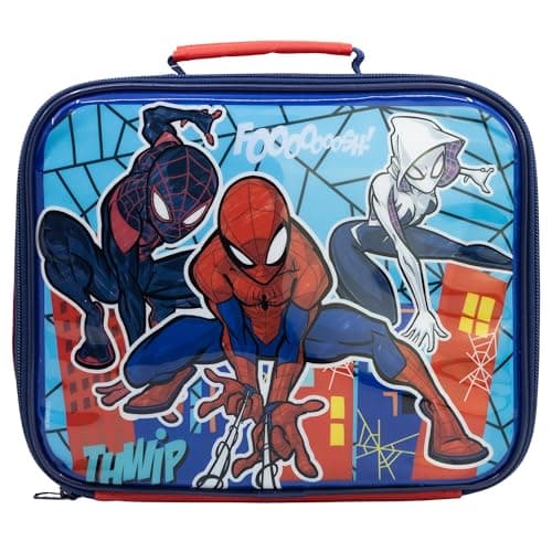 Image of Stor Spiderman Rectangular Insulated Lunch Bag - Keeps Food Fresh and Cool - Durable, Easy-to-Clean Design with Carry Handle - Perfect for School, Nursery, or Days Out