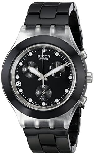 Image of Swatch Unisex Full Blooded Night Black Dial and Bracelet Watch
