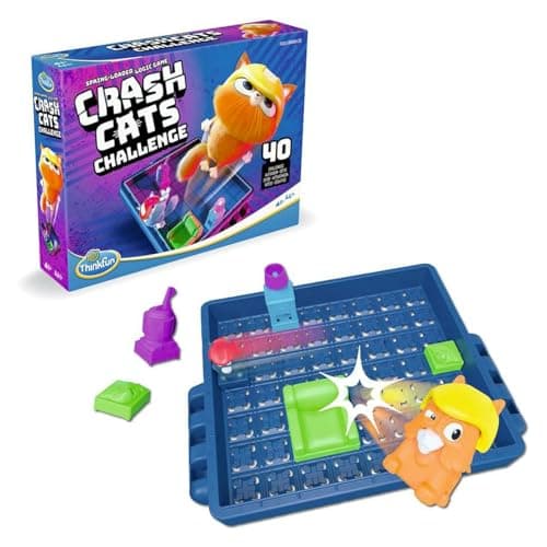 Image of Thinkfun Crash Cats Game Strategy Board Game for Adults and Kids Age 8 Years Up - 1+ Players
