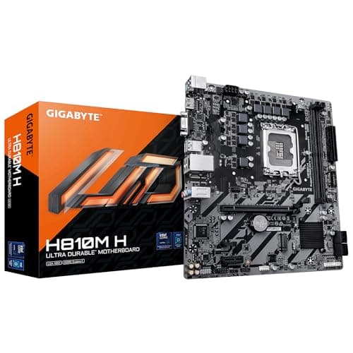 Image of GIGABYTE H810M H Motherboard - Intel Core Ultra (Series 2) CPUs, 4+1+2 Phases VRM, up to 6400MHz DDR5, 1xPCIe 4.0 M.2, 1GbE LAN, USB 3.2 Gen 1