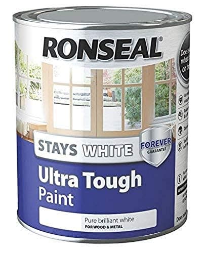 Image of Ronseal RSLSWUTGP750 Stays ULT/Tough Gloss Paint, White, 750 ml