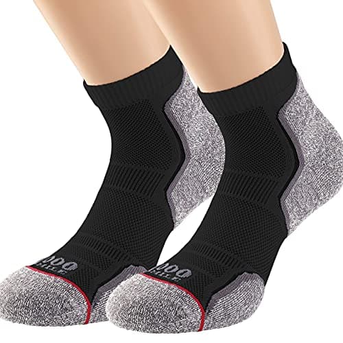 Image of 1000 Mile Unisex 2262bxl Run Anklet Mens (Twin Pack) (Recycled), Black, XL EU
