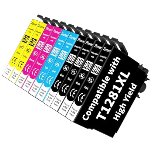 Image of Tinnee T1285 Ink Cartridge Replacement for Epson T1285 Multipack Ink Cartridges Epson T1281 T1282 T1283 T1284 T1285 Compatible with Stylus SX420W SX425W SX235W S22 SX435W Stylus Office BX305F BX305FW